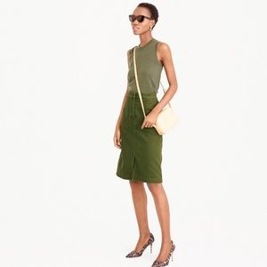 J.Crew A-line Green skirt with pockets Womens 6